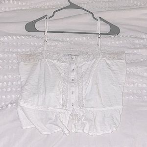Cropped white top